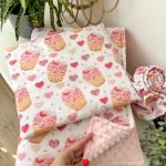 3 dalių Minky komplektas su pašiltinimu Keksiukai
