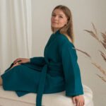 Vaflinis Medvilninis Moteriškas Chalatas - Jūros