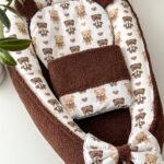 Dovanų rinkinys kūdikiui Teddy me&scaron;kučiai su kaspinukais