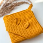 Medvilnės vafliuko rank&scaron;luostis kūdikiams - garstyčių