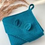 Medvilnės vafliuko rank&scaron;luostis kūdikiams &ndash; jūros