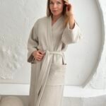 Muslino chalatas moterims "Natural shade"